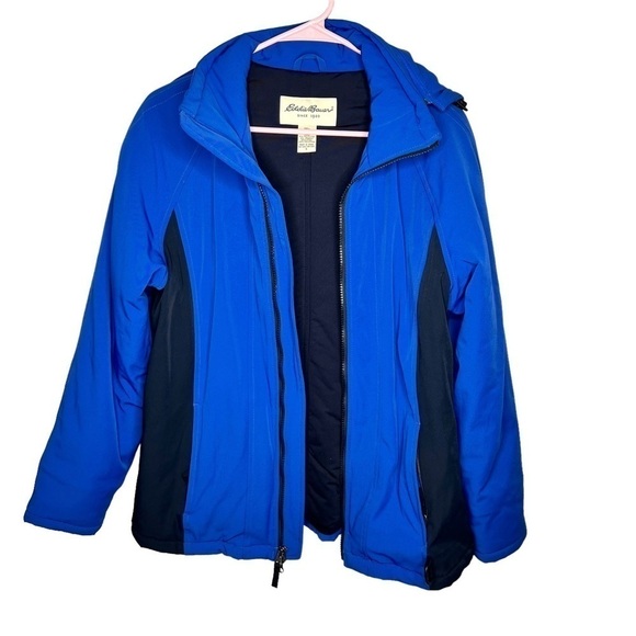 Vintage Eddie Bauer Unisex Blue Hooded Insulated Heavy Winter Jacket Size Small - Picture 8 of 16